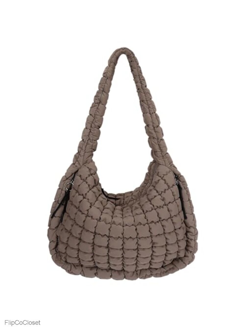 Quilted Tote Bag Large Nylon Puffer Shoulder Bag Lightweight Carryall